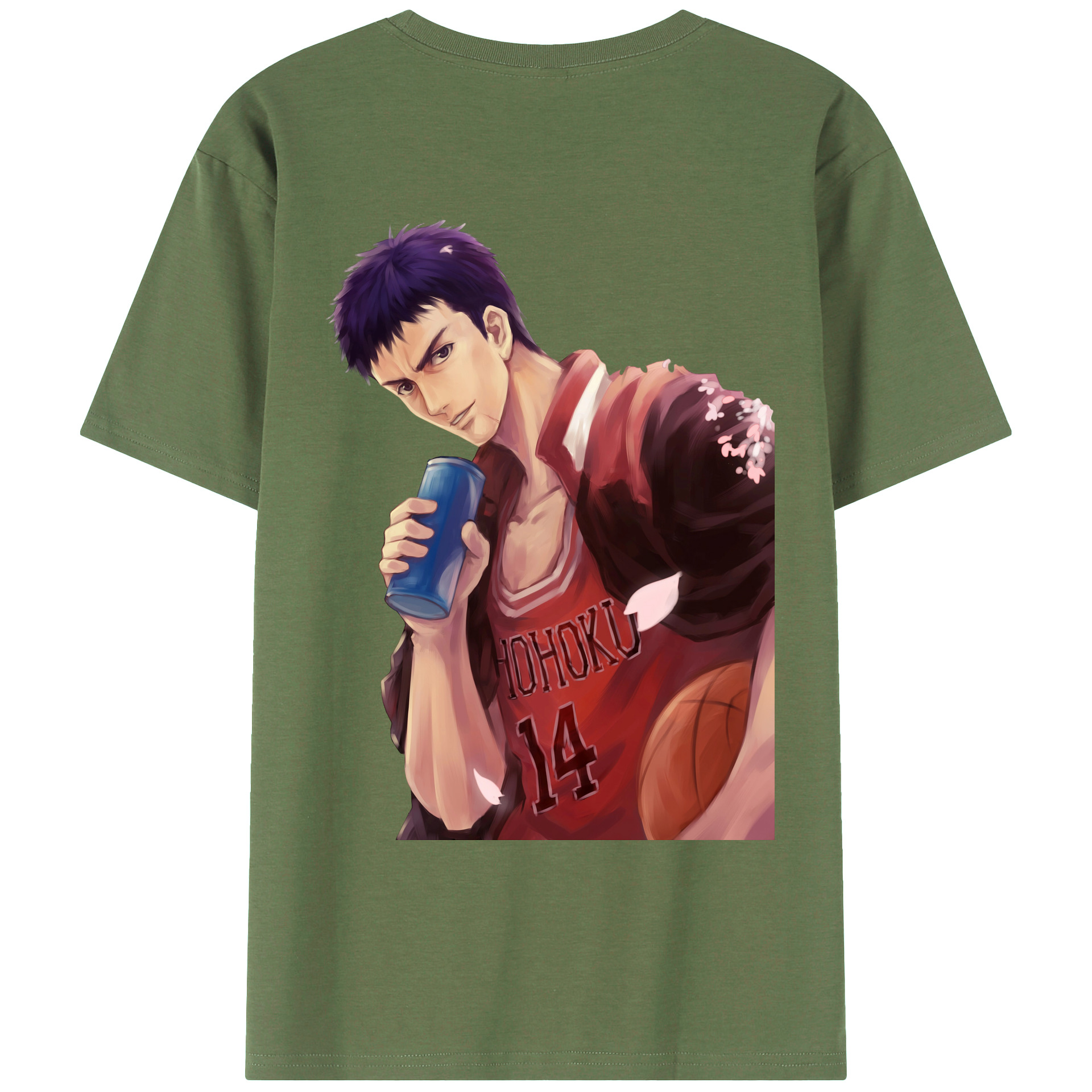 （画像用） SLAM DUNK／スラムダンク 綿100％ メンズ半袖Tシャツ（バックプリント） 通気性